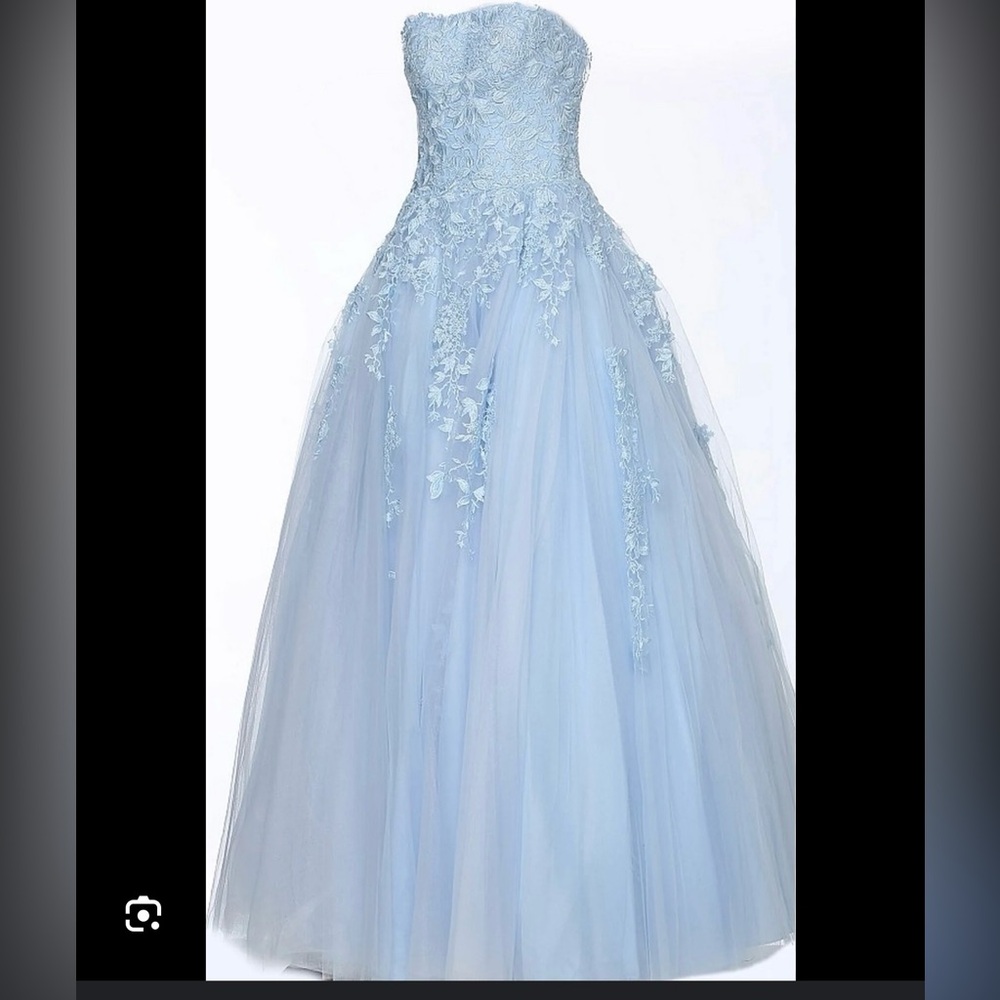 Jovani Light Blue Ball Gown Dress